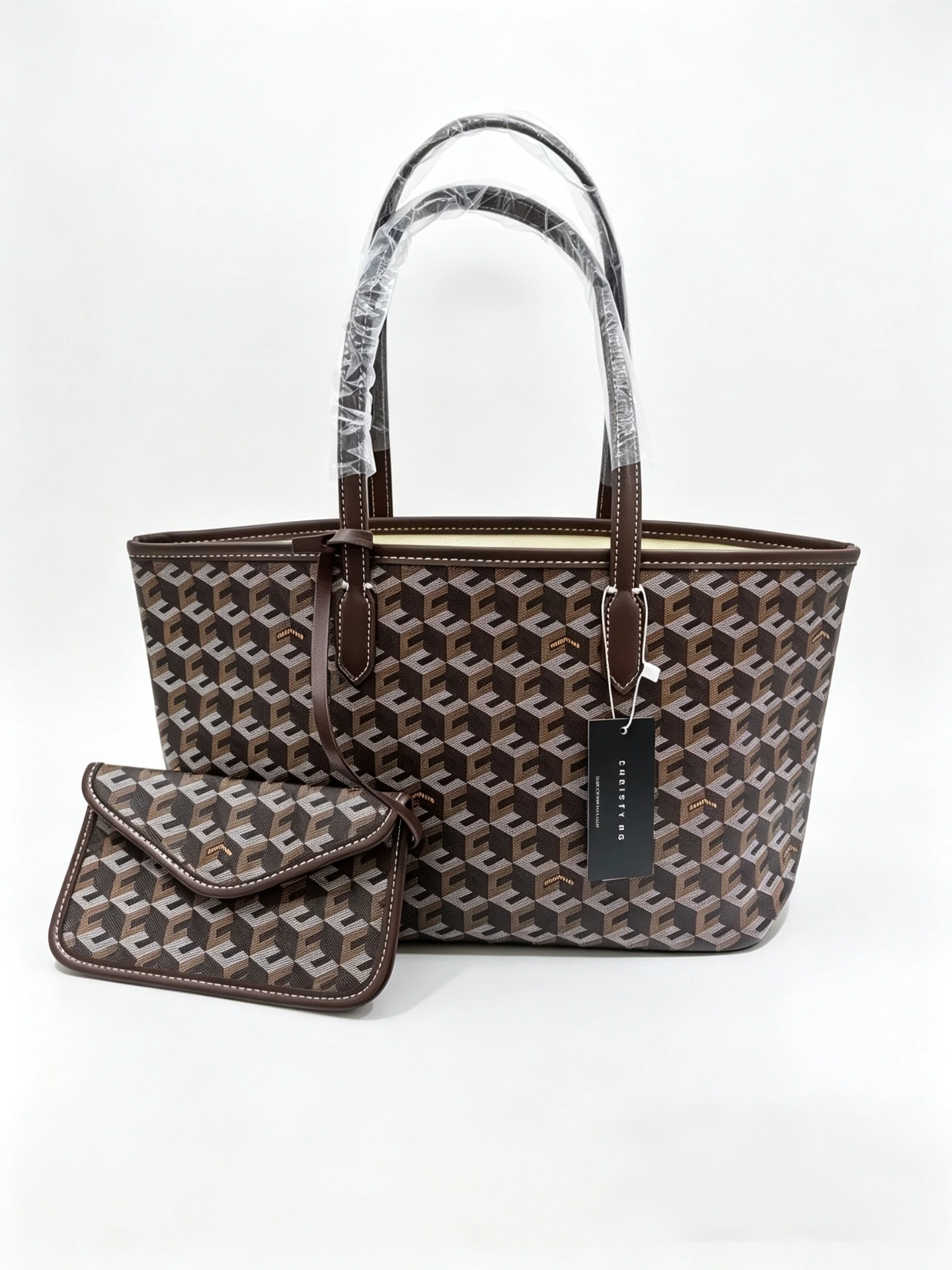 Geometric Print Tote Bag Women's Handbag Large Capacity Shoulder Bags