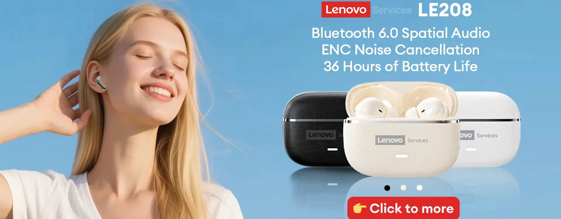 Lenovo RS103 Open Ear Clip Earring Earphones Wireless Bluetooth 6.0 Hifi Stereo Game Music Earbuds W Ear Ornaments Storage Bag