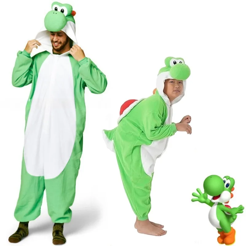 Yoshi Adult Onesie Pajamas Kawaii Cute Cartoon Anime Character Cosplay Sleepwear Jumpsuit Anime Peripheral Loungewear