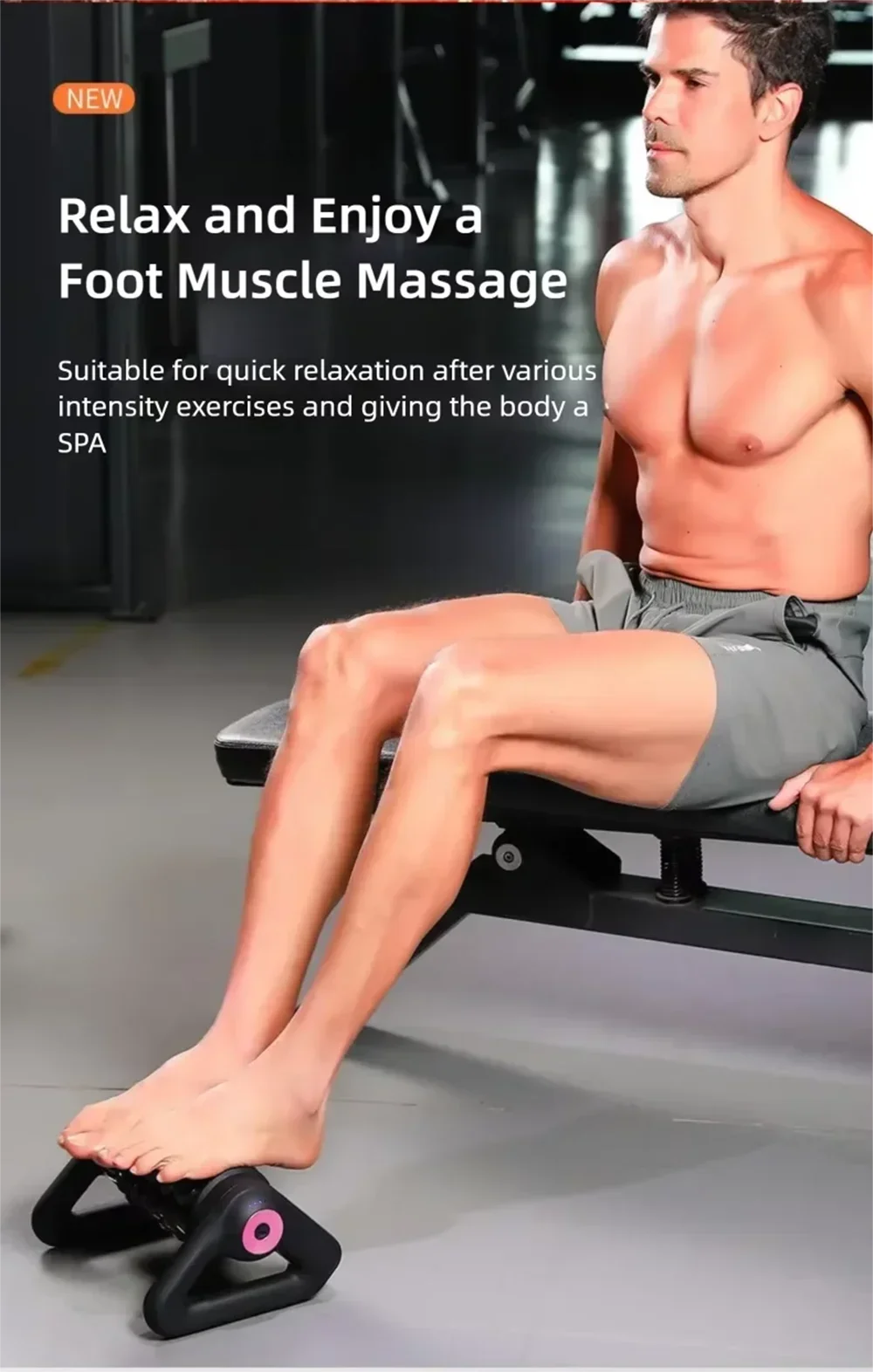 2026 New Portable Body Deep Muscle Relaxation Massager Shaft Cordless Electric Massage Roller Automatic Yoga Column Roller