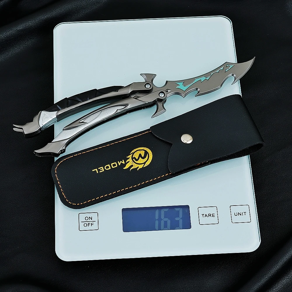 22cm Valorant Reaver 3.0 Butterfly Knife Metal Folding Model – Gaming Fan Training Toy, Craft Collectible, and Display Piece