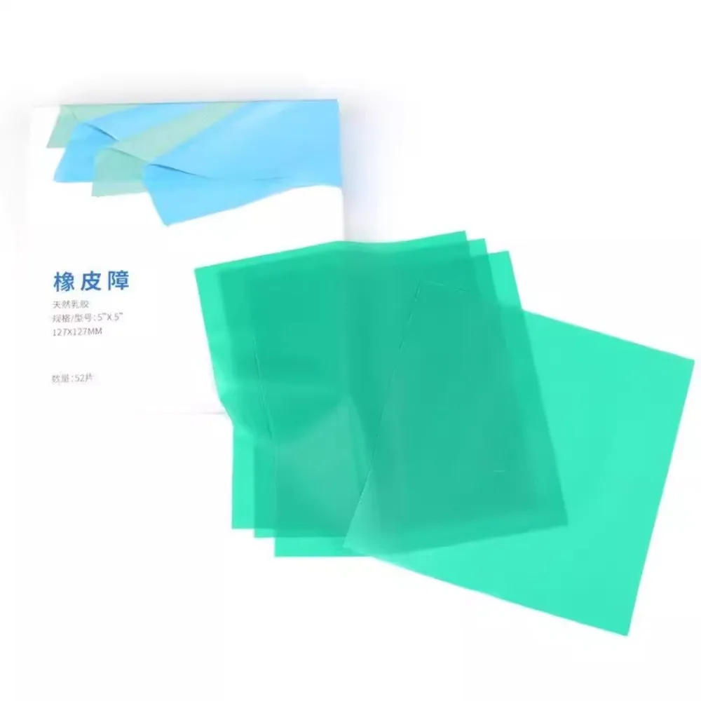 AG Non Sterile High Quality Dental Dam Natural Rubber Latex Dam Nnti-allergy 52pcs 5“x5” / 36pcs 6"x6" Oral Care Materials