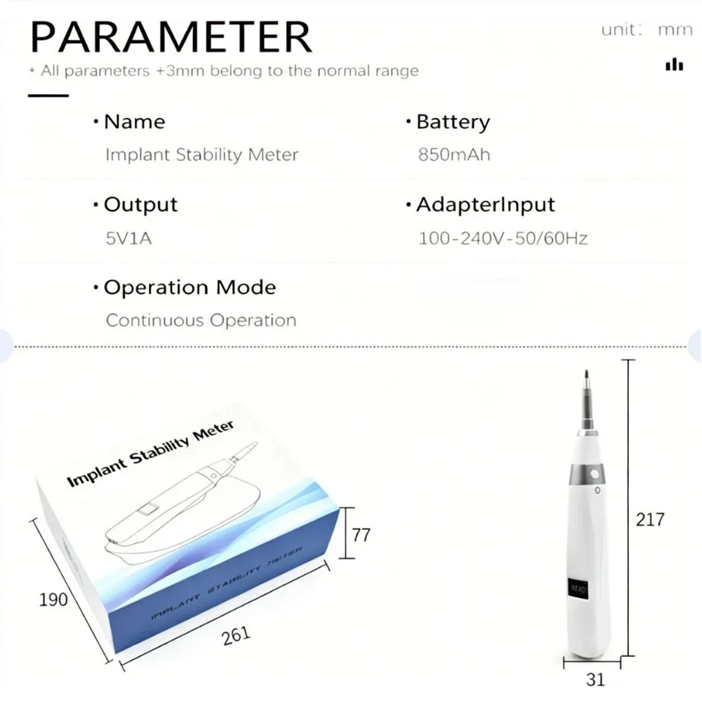 AG Dental Implant Monitor Oral Implant Stability Measurement Device Dentistry Detector Tools