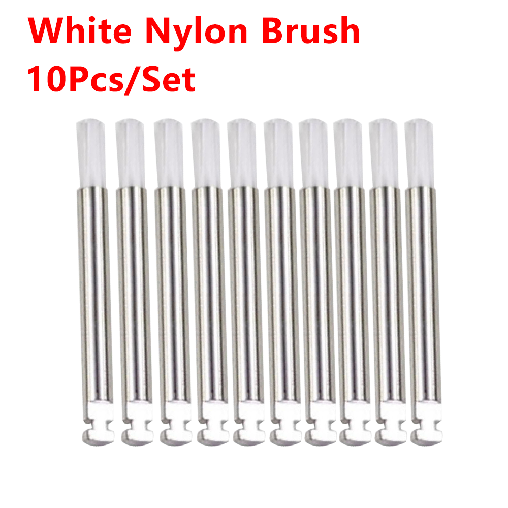 10pcs/Box Disposable Dental Polisher Nylon Bristle Brush Dentist Tools Polishing Polisher Cup Teeth Whitening Prophy Brushes