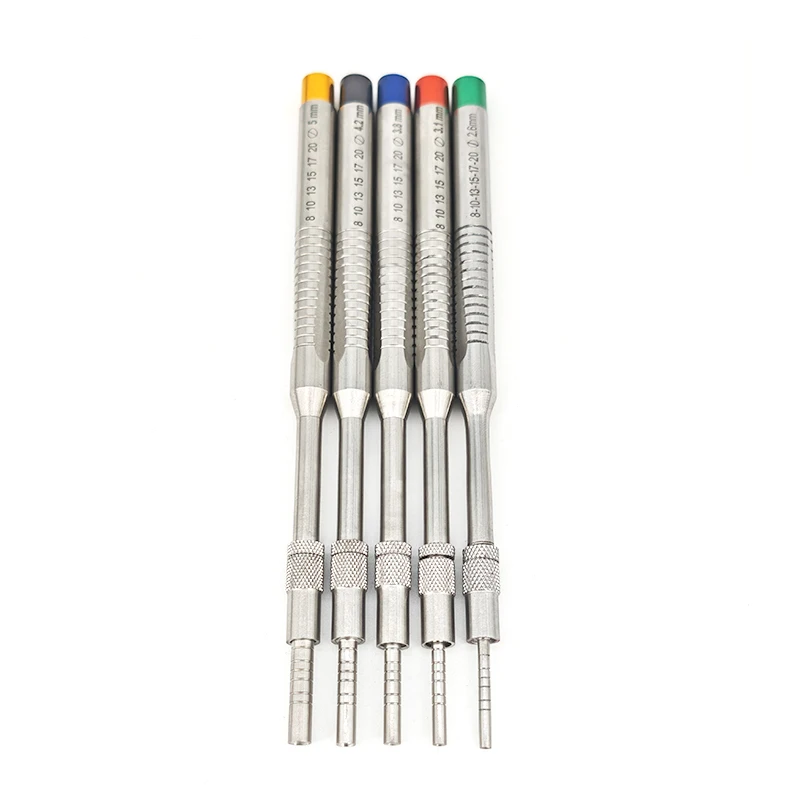 5PCS/set Dentistry Maxillary Sinus Lifting Osteotomes Concave Tip Angled Osteotomes Dental Elevator Tools Implant Bone Extruder
