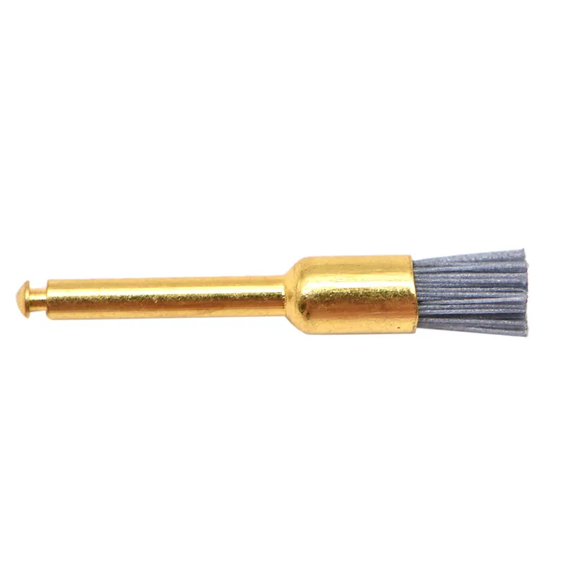 10Pcs Dental Polishing Brush Silicon Carbide Material Latch Flat Bowl Teeth Polisher Prophy Brushes for Contra Angle Handpiece