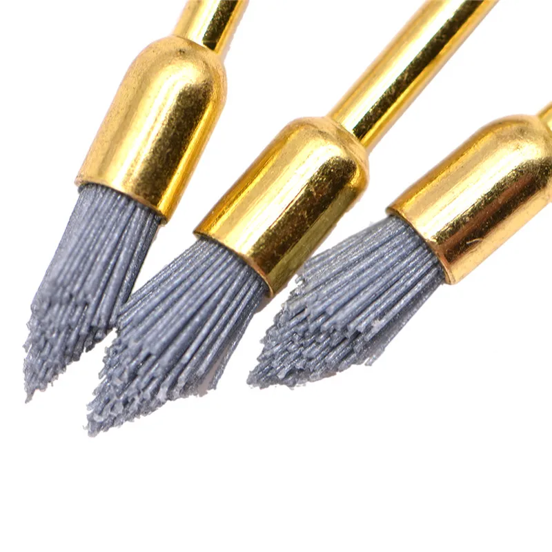 10Pcs Dental Polishing Brush Silicon Carbide Material Latch Flat Bowl Teeth Polisher Prophy Brushes for Contra Angle Handpiece