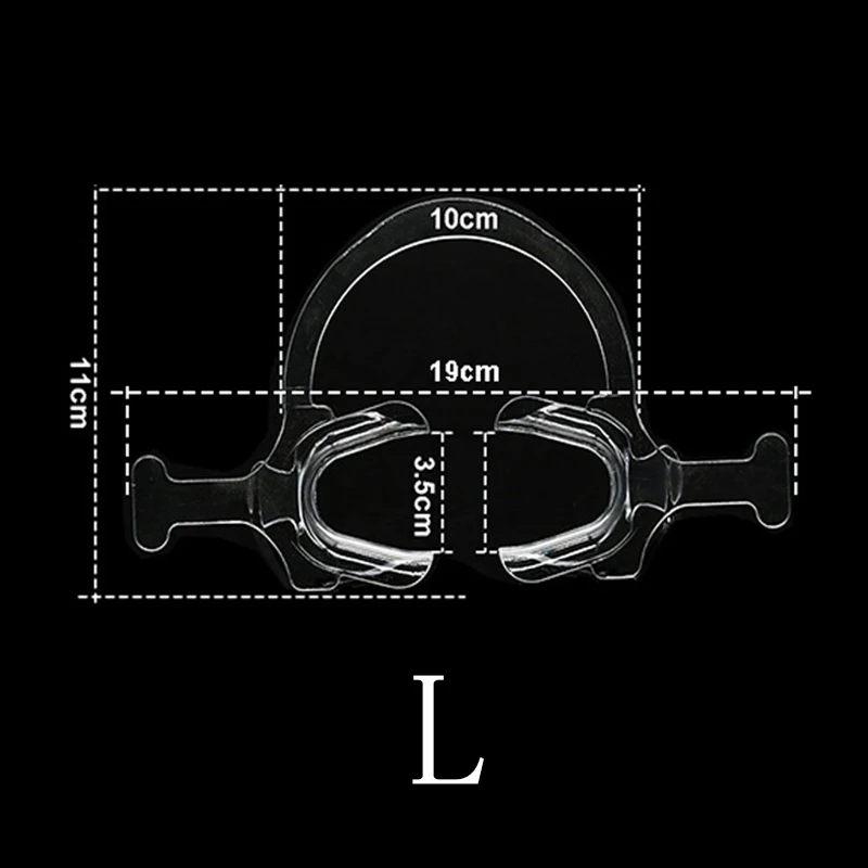 1PC Dentistry Transparent Hard Plastic Mouth Opener Orthodontic Cheek Retractor With Handle C Shape Dental Cheek Lip