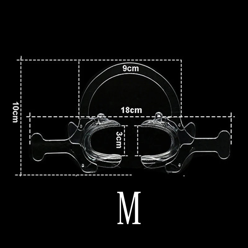 1PC Dentistry Transparent Hard Plastic Mouth Opener Orthodontic Cheek Retractor With Handle C Shape Dental Cheek Lip
