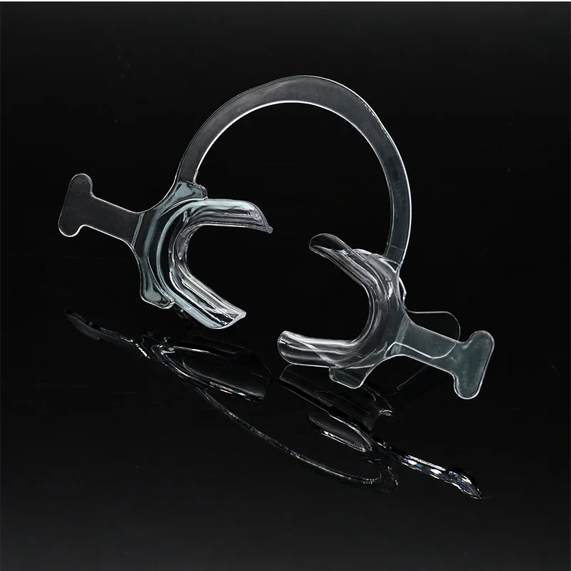 1PC Dentistry Transparent Hard Plastic Mouth Opener Orthodontic Cheek Retractor With Handle C Shape Dental Cheek Lip