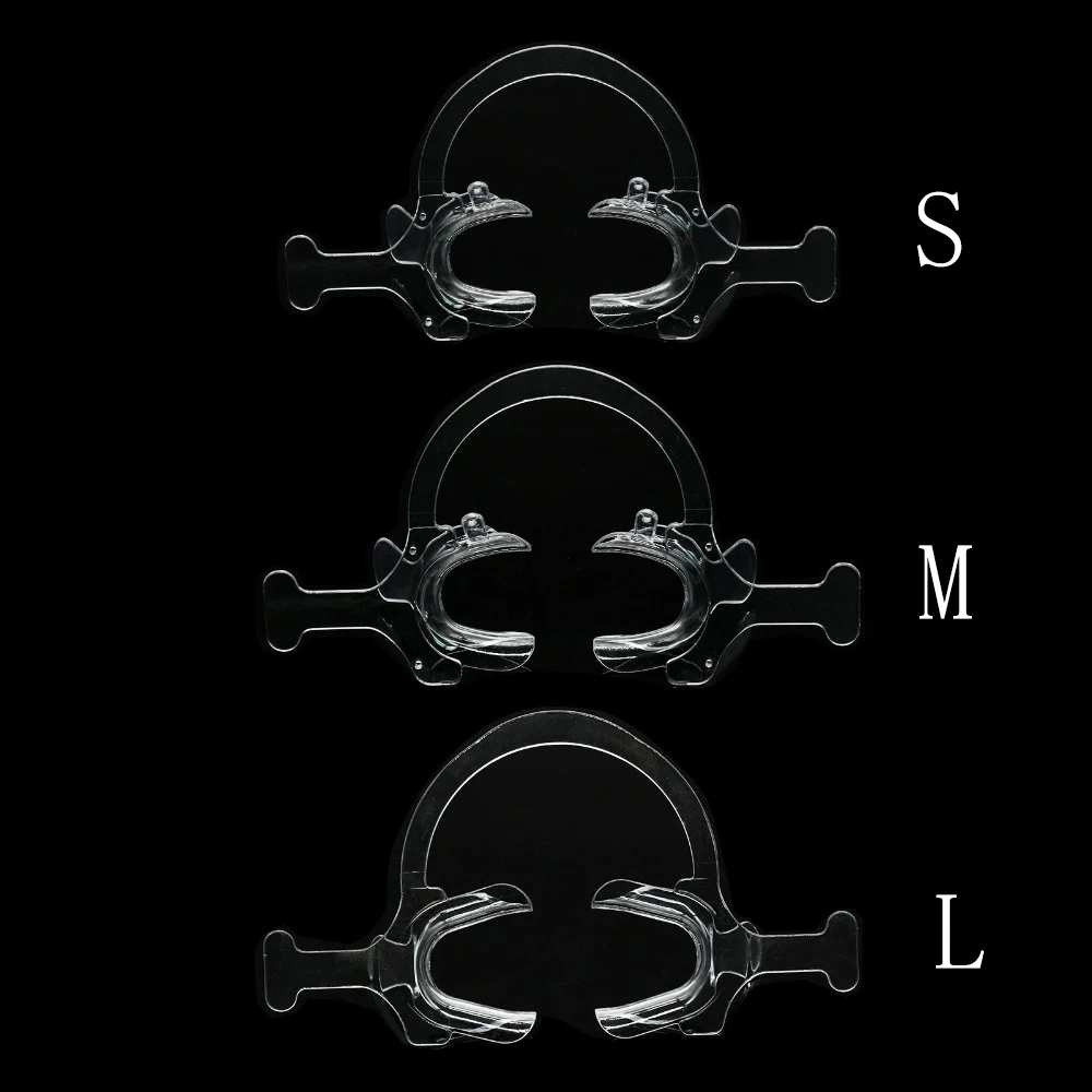 1PC Dentistry Transparent Hard Plastic Mouth Opener Orthodontic Cheek Retractor With Handle C Shape Dental Cheek Lip