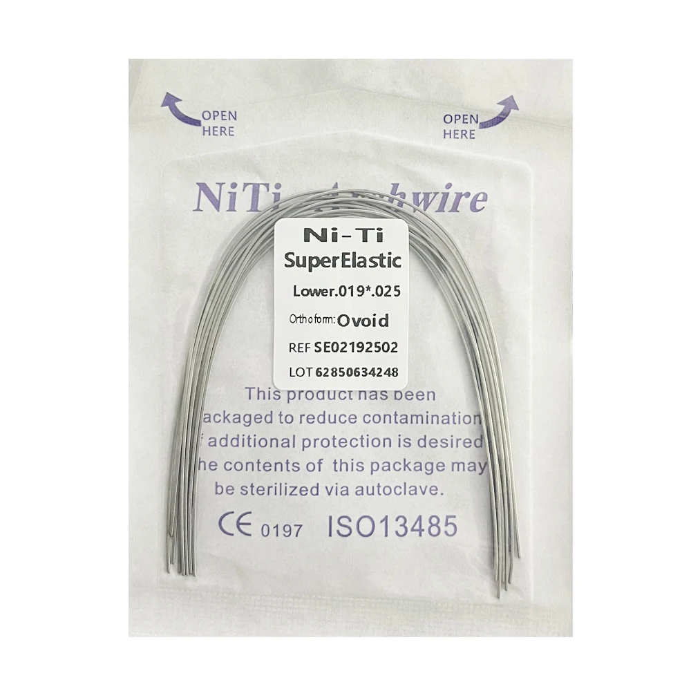 AG 30Pcs Dental Stainless Steel Wire Round/Rectangular Wire Ovoid From Archwire Dentistry Material Dentist Arch Lower/Upper