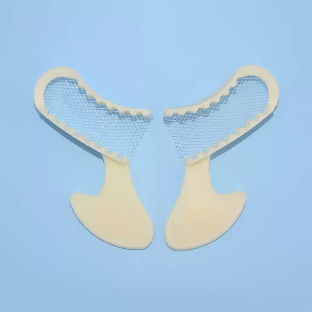 AG 50pcs/100pcs Disposable Dental Bite Impression Trays Kits Teeth Impression Tray with Plastic Rigid Frame and Non-Tear Mesh