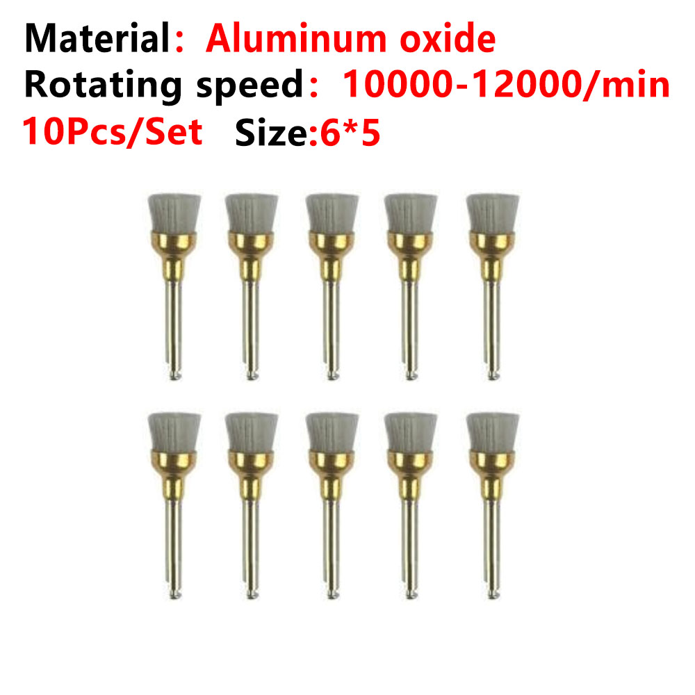 10pcs/Lot Dental Silicone Grinding Heads Teeth Polisher Polishing Brushes for Low-speed Machine Silicon carbide Dental Materials