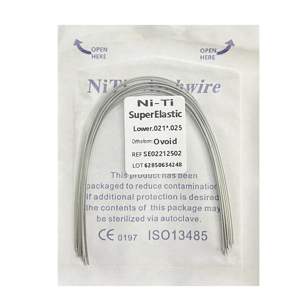 10pack Dental Arch Wires Orthodontic Super Elastic NITI Round Rectangle Archwire Lower/Upper 012/014/016/018/020/16x16/16x22
