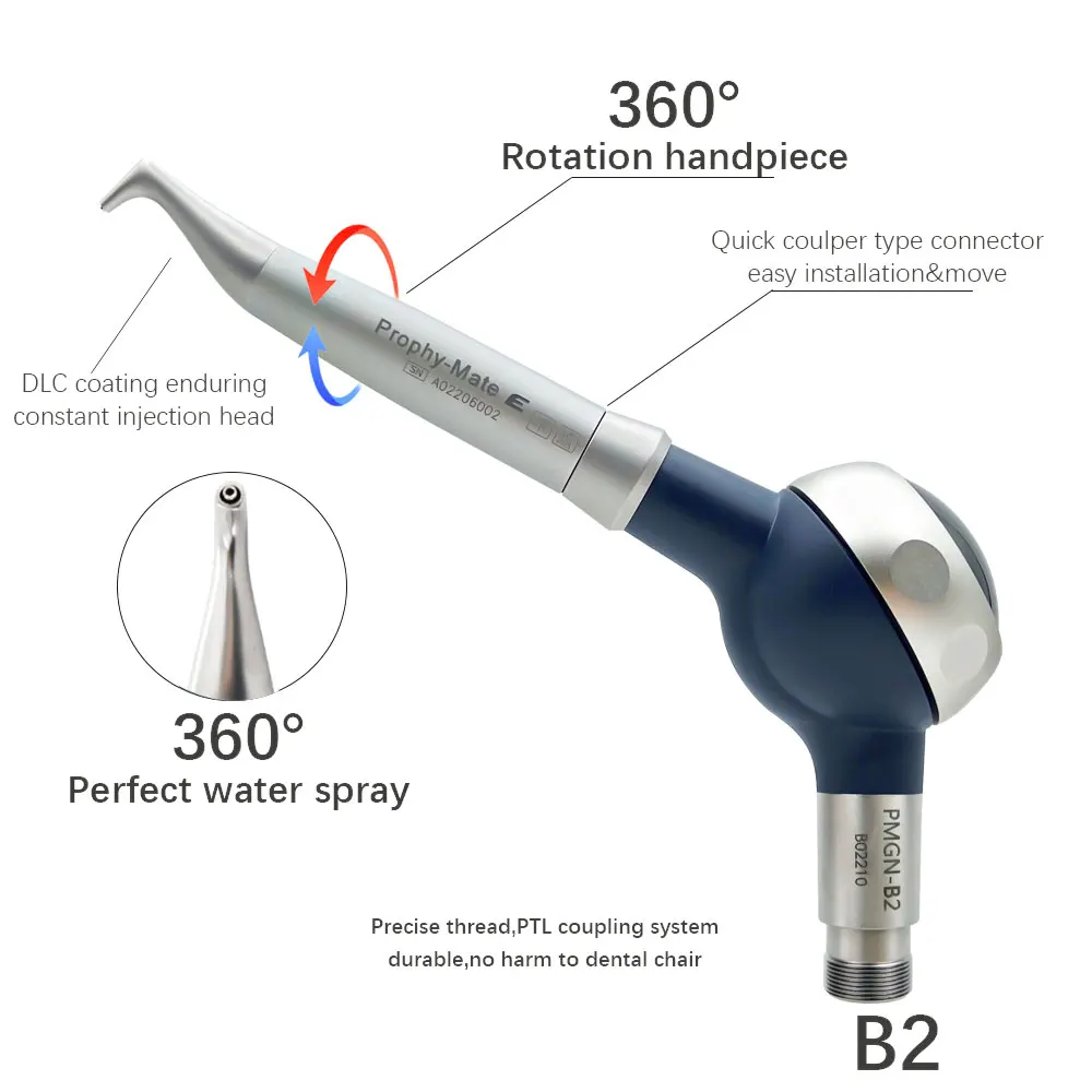 AG Dental Prophy-Mate Oral Hygiene Polisher Air Flow Polishing Gun Air Water Polisher Oral Irrigator Calculus Remover for PTL