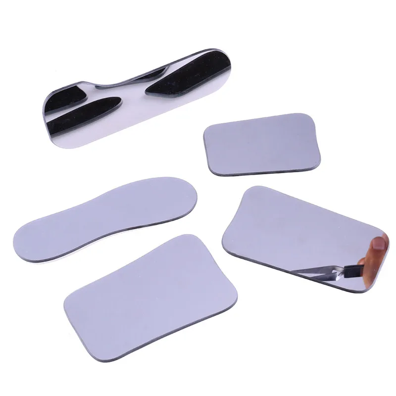 5 Pcs/Set Dental Double Side Mirrors Orthodontic Dental Photography Reflector Glass Coated Titanium Intra Oral Dentist Mirrors