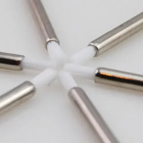 100Pcs Dental Polishing Brush Prophy Brushes Nylon Bristle Rubber Flat Sharp Polisher Oral Cleaning Teeth Whitening