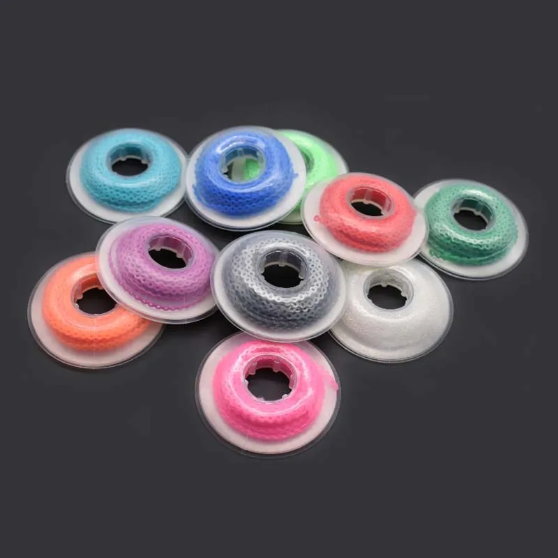 10pcs/lot Dental Elastic Ultra Power Chain Colorful Rubber Spool Long/Short/Closed Distance Continuous High Strengt 4.75m Length