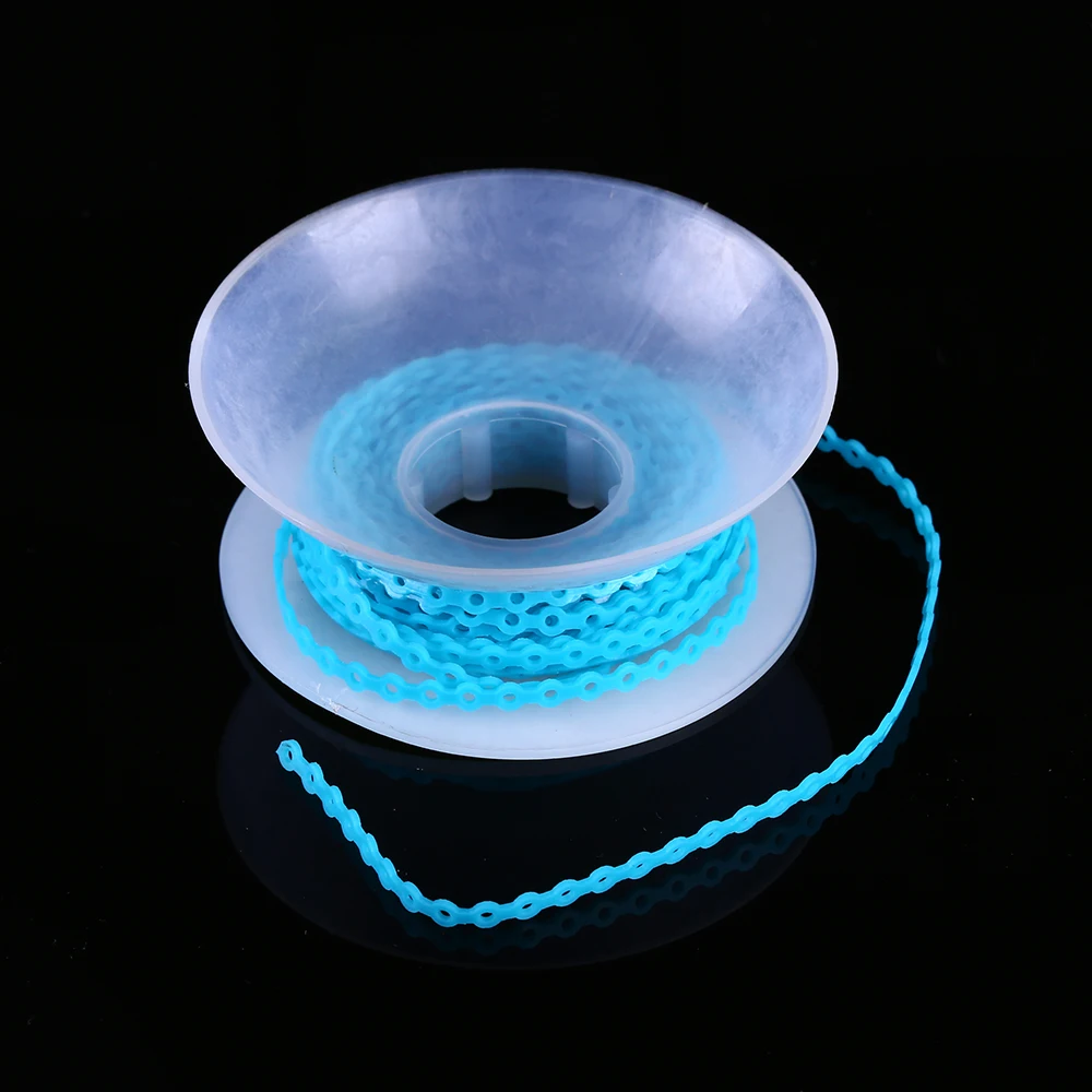 10pcs/lot Dental Elastic Ultra Power Chain Colorful Rubber Spool Long/Short/Closed Distance Continuous High Strengt 4.75m Length