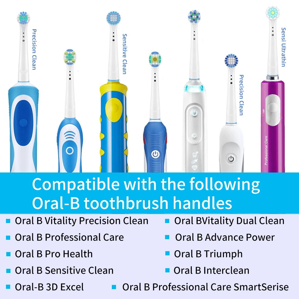 Brush Head Nozzles for Braun Oral B Replacement Toothbrush Head Sensitive Clean Sensi Ultrathin Gum Care Brush Head for Oralb