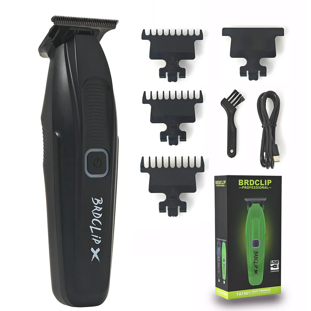 BRDCLIP FA1981 7500RPM Professional X Hair Trimmer 0 Distance DLC Blade Barber 1500mAh Finish Machine Salon Electric Clipper