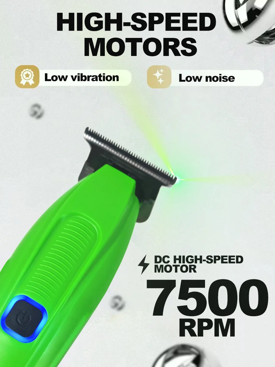 BRDCLIP FA1981 7500RPM Professional X Hair Trimmer 0 Distance DLC Blade Barber 1500mAh Finish Machine Salon Electric Clipper