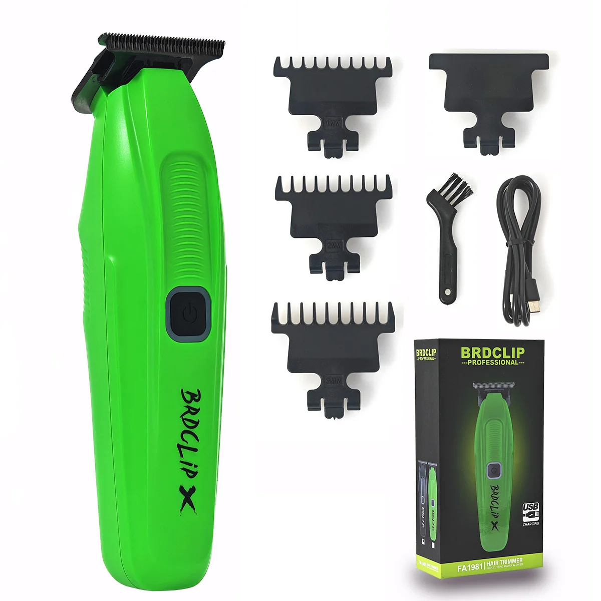 BRDCLIP FA1981 7500RPM Professional X Hair Trimmer 0 Distance DLC Blade Barber 1500mAh Finish Machine Salon Electric Clipper