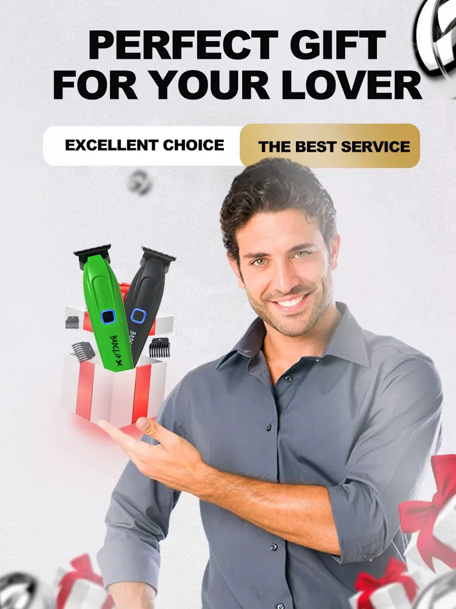 BRDCLIP FA1981 7500RPM Professional X Hair Trimmer 0 Distance DLC Blade Barber 1500mAh Finish Machine Salon Electric Clipper