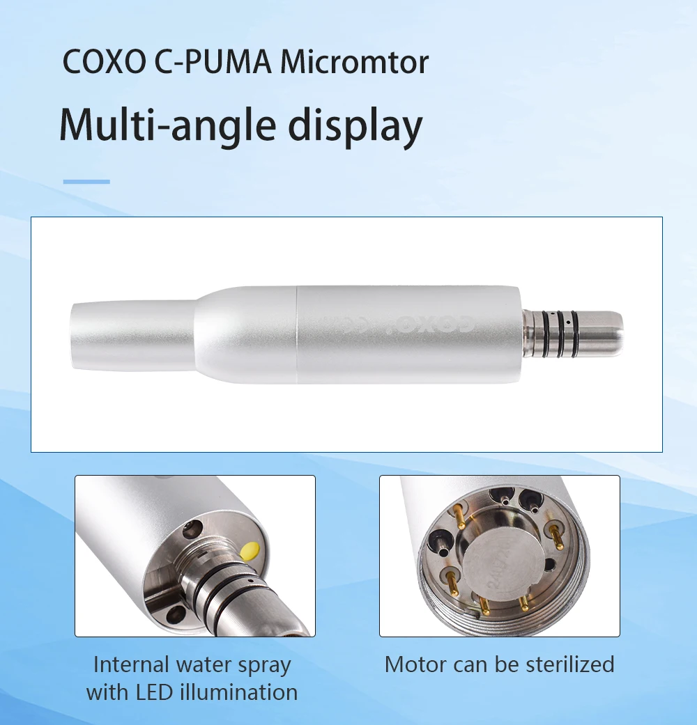COXO Brand Dental Electric Micro Motor LED Brushless Mini Motor for C-PUMA New Electrical Micromotor Dental Tools