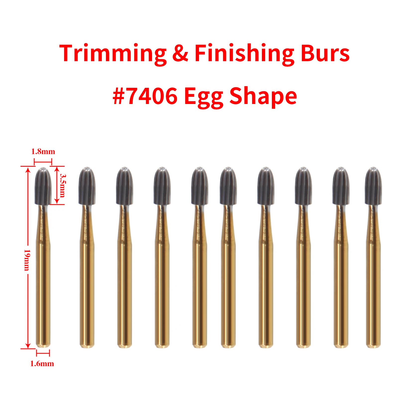 1Pack Dental Tungsten Carbide Steel Burs FG/Endo/FGXL/RA for High/Low Speed Handpiece Tungsten steel Dentist Lab & Clinic Use