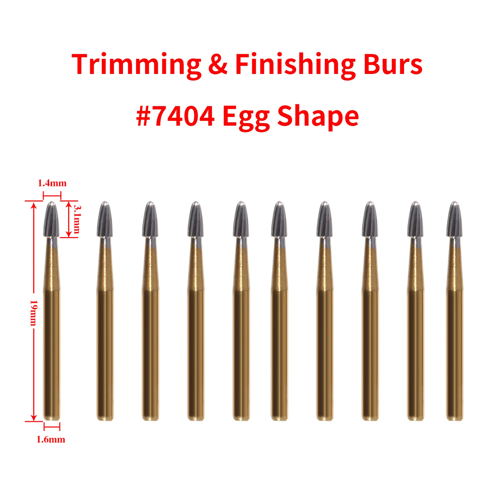 1Pack Dental Tungsten Carbide Steel Burs FG/Endo/FGXL/RA for High/Low Speed Handpiece Tungsten steel Dentist Lab & Clinic Use