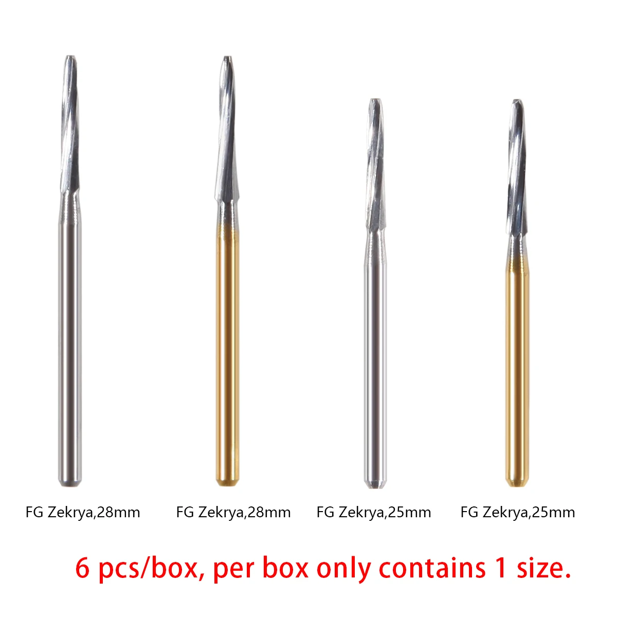 1Pack Dental Tungsten Carbide Steel Burs FG/Endo/FGXL/RA for High/Low Speed Handpiece Tungsten steel Dentist Lab & Clinic Use