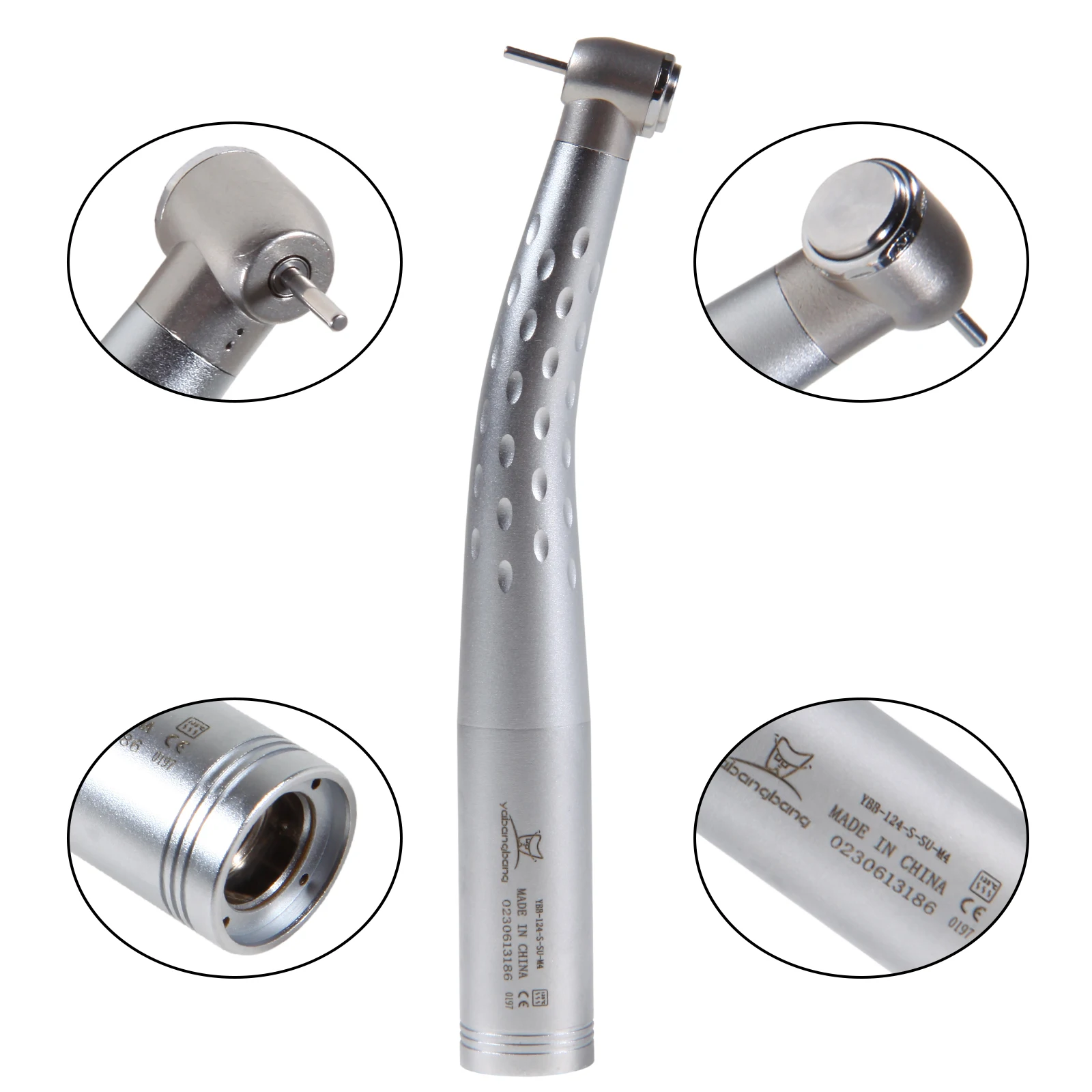 KaVo Style Dental High Speed Handpiece Standard/Big head Single spray Push Button Turbine + 4Hole Quick Coupler Swivel