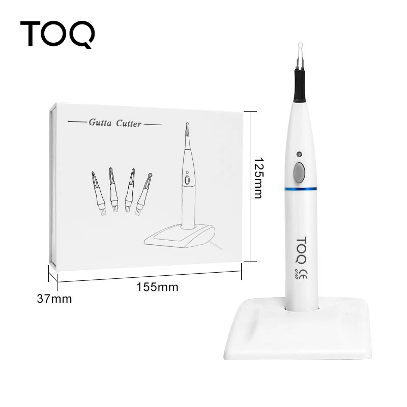 Dental Gutta Percha Tooth Gum Cutter with 4 Tips Endo Obturation System Dental Dissolved Breaker Gutta Percha Cutter