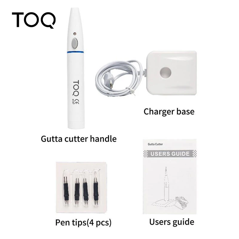 Dental Gutta Percha Tooth Gum Cutter with 4 Tips Endo Obturation System Dental Dissolved Breaker Gutta Percha Cutter