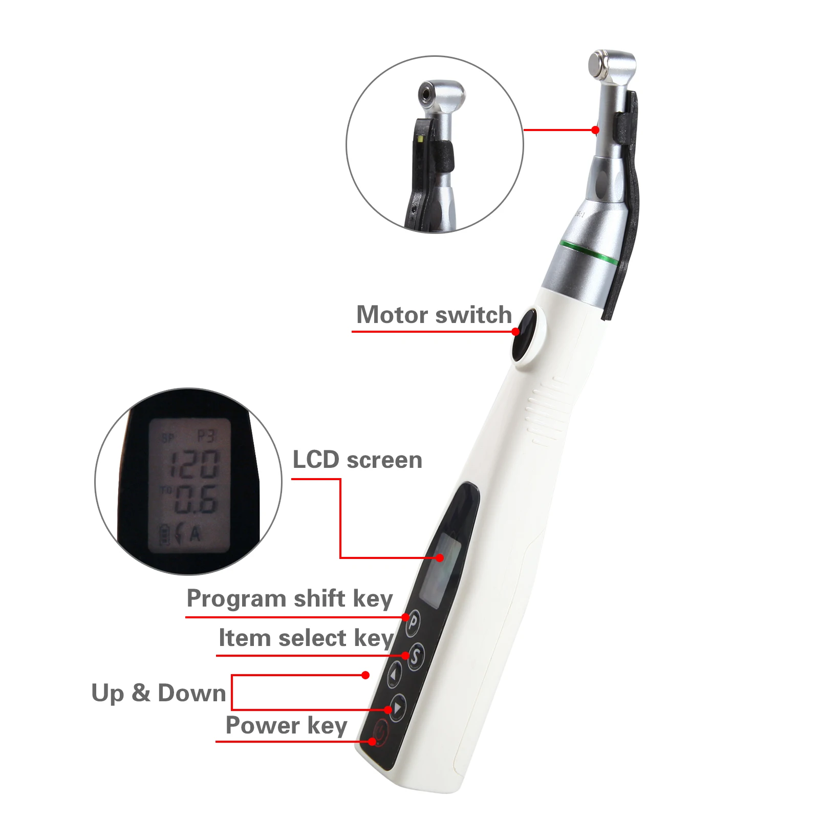 Dental LED Endo Motor Treatment/Apex Locator Root Canal Finder/Cordless Root Canal Obturation System Gun & Pen Kit/ NITI Files