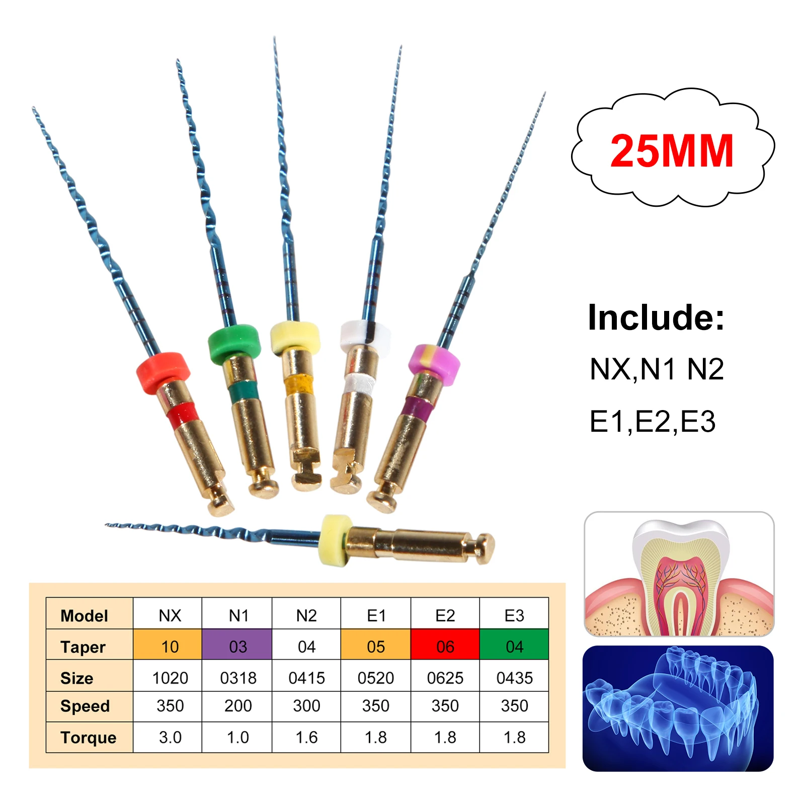 Dental LED Endo Motor Treatment/Apex Locator Root Canal Finder/Cordless Root Canal Obturation System Gun & Pen Kit/ NITI Files