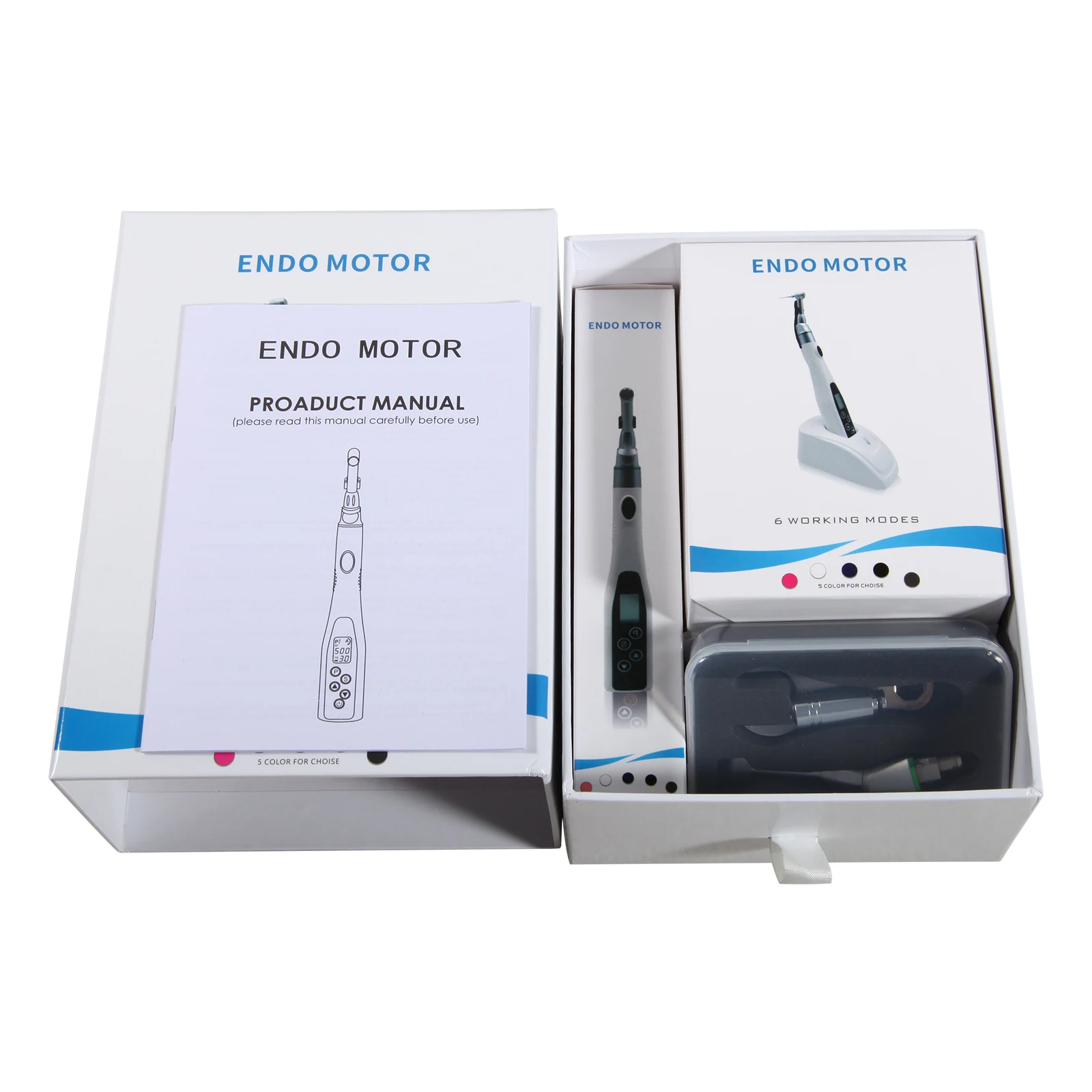 Dental LED Endo Motor Treatment/Apex Locator Root Canal Finder/Cordless Root Canal Obturation System Gun & Pen Kit/ NITI Files