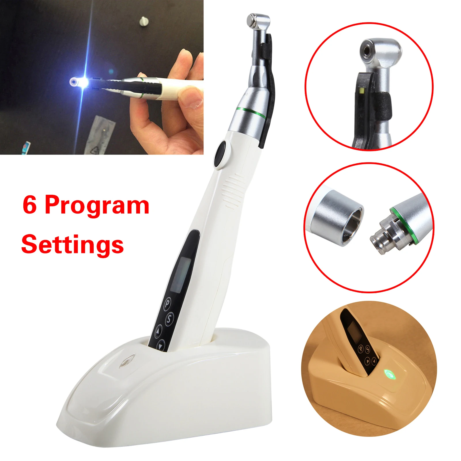 Dental LED Endo Motor Treatment/Apex Locator Root Canal Finder/Cordless Root Canal Obturation System Gun & Pen Kit/ NITI Files