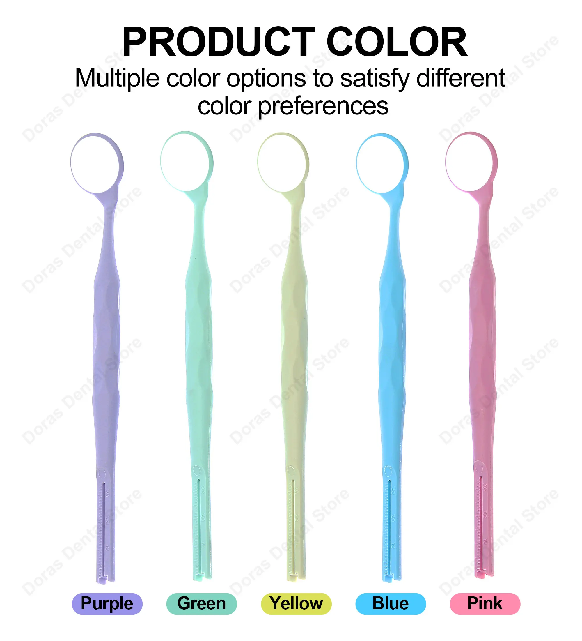 10pcs Dental Odontoscope Rhodium Mouth Mirrors Front Surface Intraoral Photography Mirror Exam Reflector Glass Single Sided