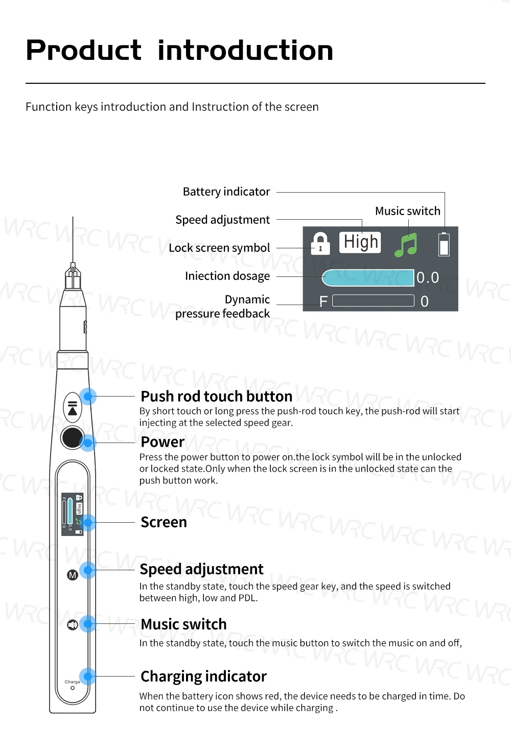 Electric Dental Anesthesia Injector Pen Painless Wireless Anesthesia Syringe With LCD Display Portable Chargeable Clinic Tool