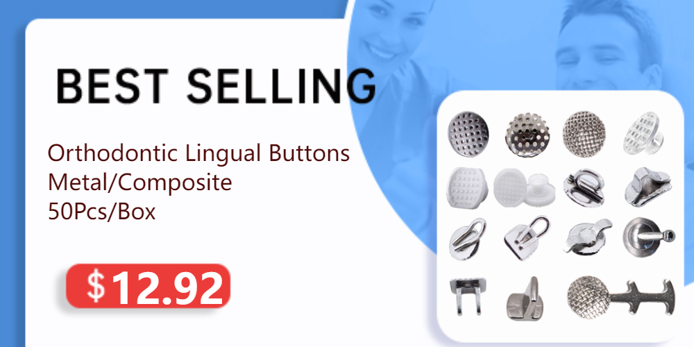 10Pcs Dental Orthodontic Lingual Buttons Metal Composite Bondable Traction Hook Dentistry Braces Brackets Orthodont Materiales