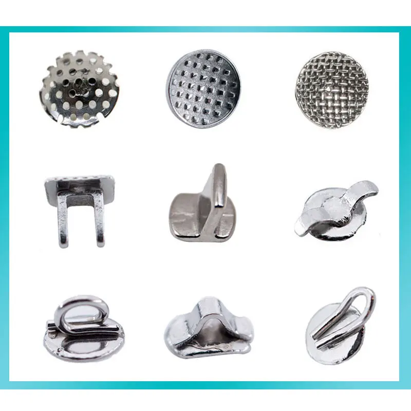 10Pcs Dental Orthodontic Lingual Buttons Metal Composite Bondable Traction Hook Dentistry Braces Brackets Orthodont Materiales