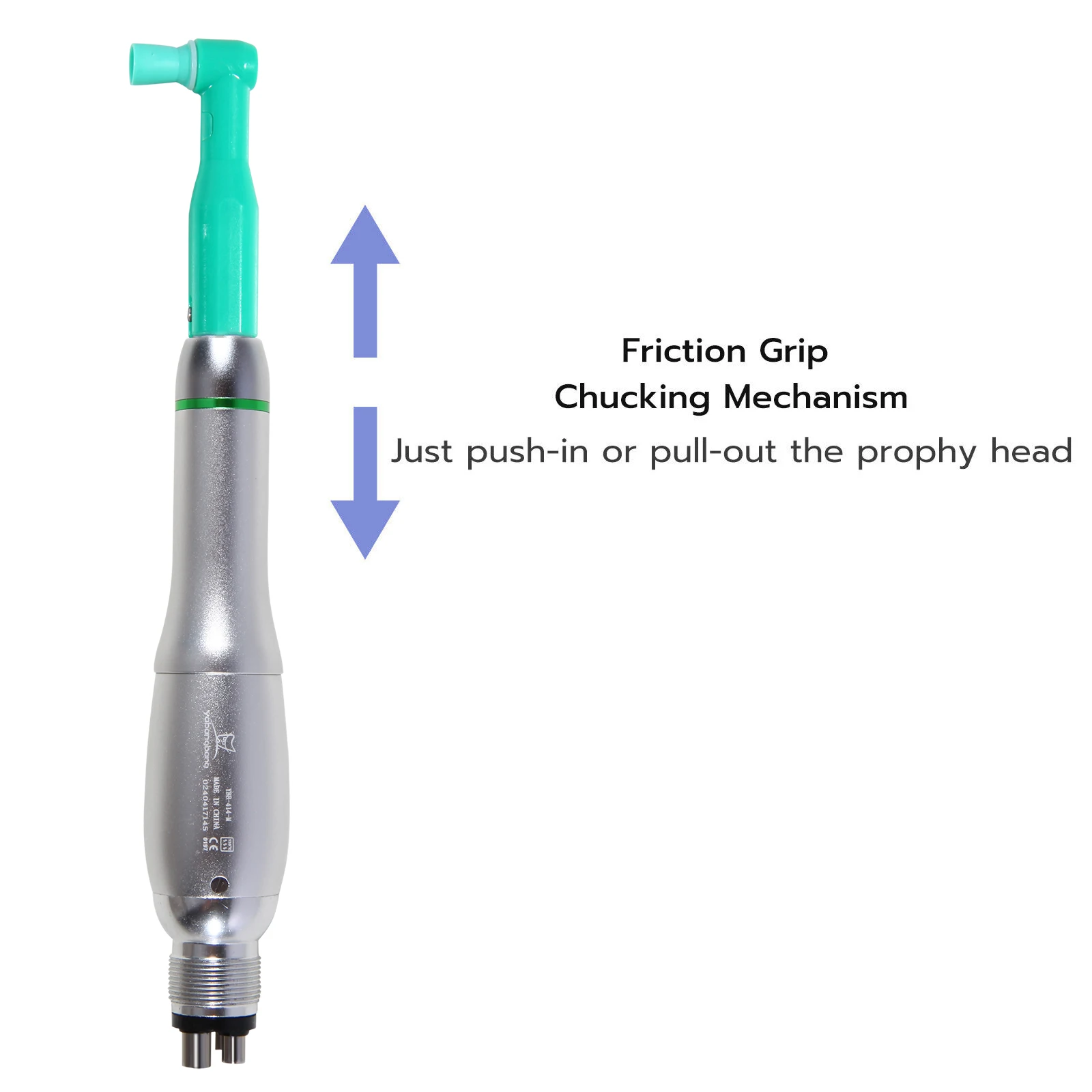 360° Swivel Dental 4:1 Hygiene Prophy Handpiece 2/4 Holes Air Motor Straight Nose Cone/Disposable Prophy Angles