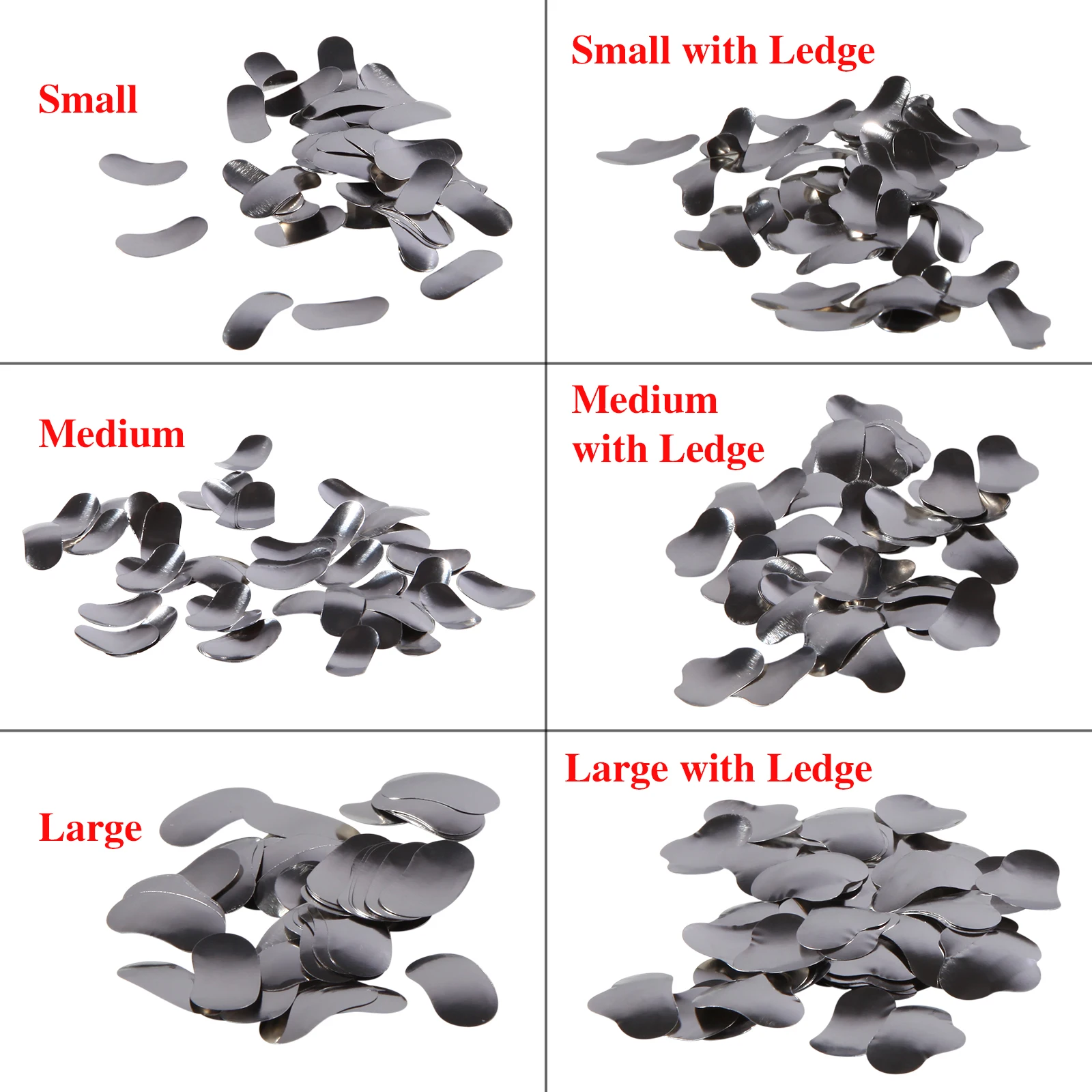 50Pc/Box Dental Metal Matrices Band/with Ledge Sectional Contoured Matrix Refill S/M/L 35μm for Teeth Replacement Dentsit Tools