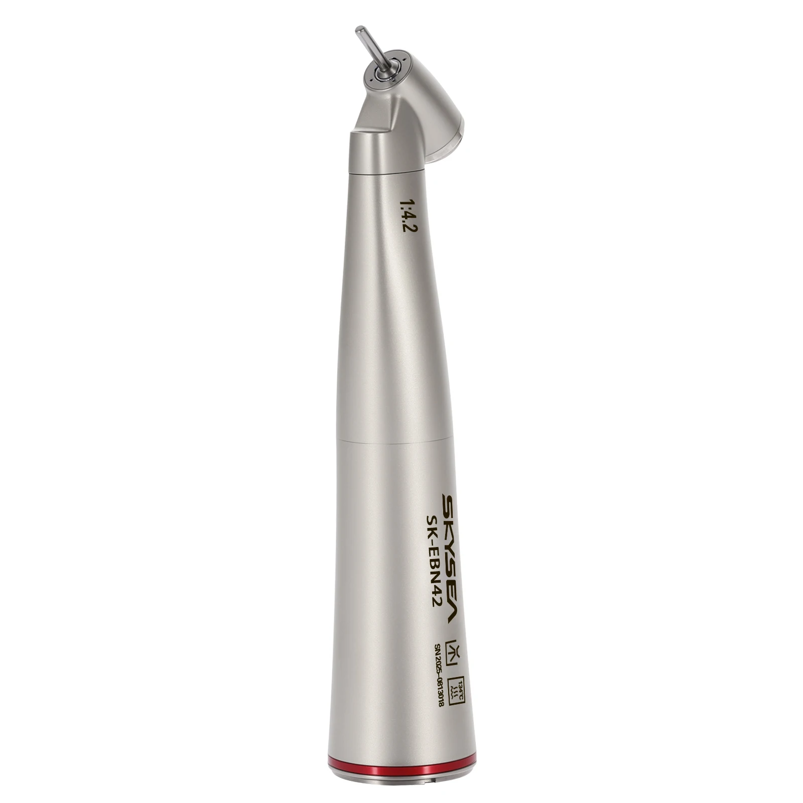 SKYSEA Dental Fiber Optic 1:4.2 Increasing Speed Handpiece 45°Angle LED Contra Angle Inner 4 Way Spray