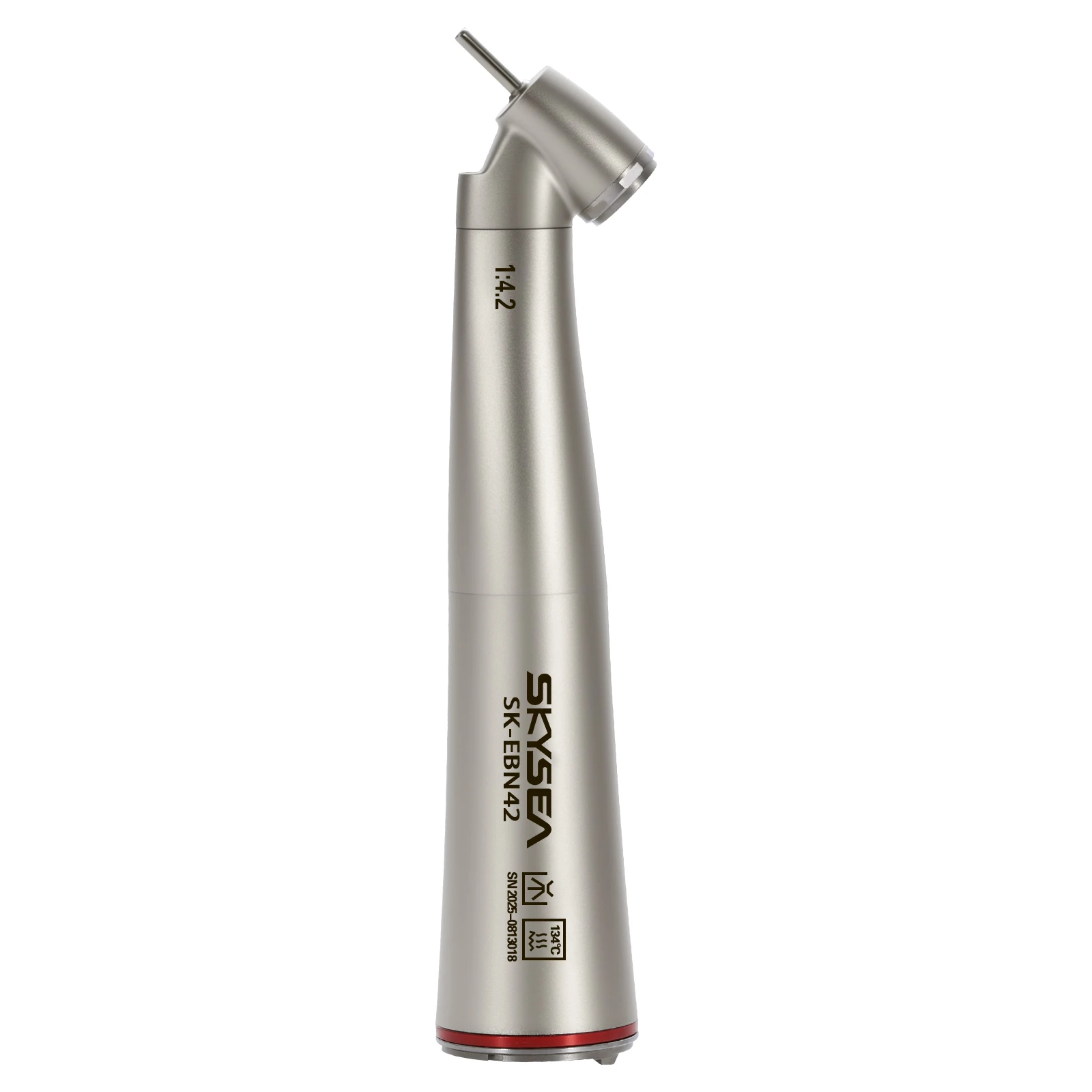 SKYSEA Dental Fiber Optic 1:4.2 Increasing Speed Handpiece 45°Angle LED Contra Angle Inner 4 Way Spray