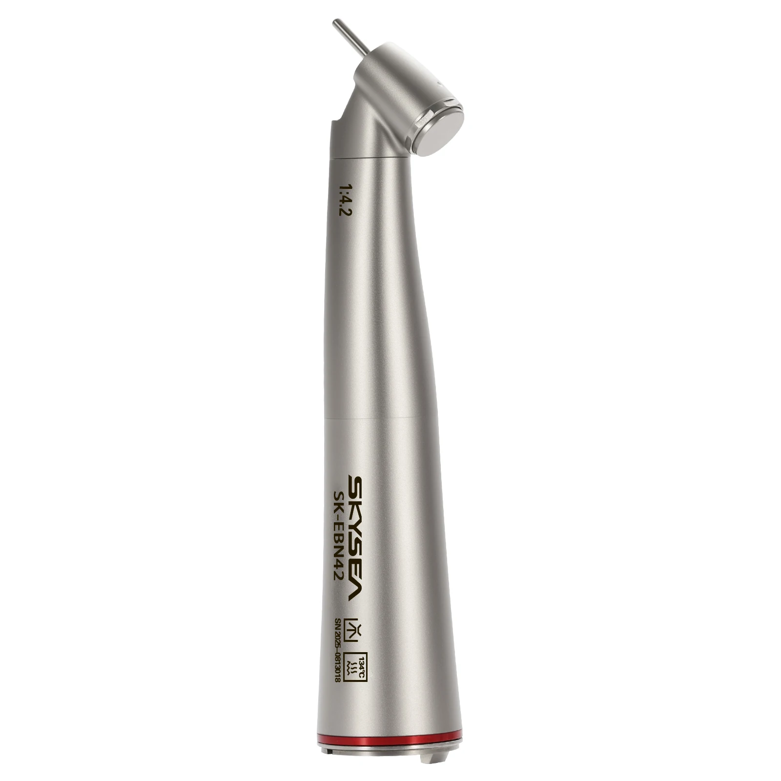 SKYSEA Dental Fiber Optic 1:4.2 Increasing Speed Handpiece 45°Angle LED Contra Angle Inner 4 Way Spray