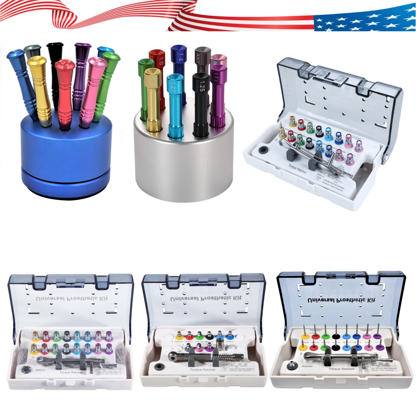Dental Universal Implant Prosthetic Kit Torque Ratchet Wrench Screw Drivers Remover Dentistry Implant Tools